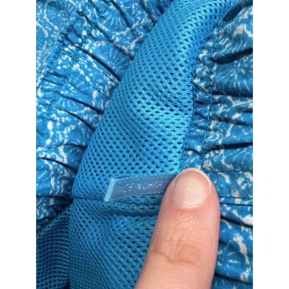 J McLaughlin Swim Trunks Mens XL Blue‎ Geometric Mesh Lined Beach Board Shorts